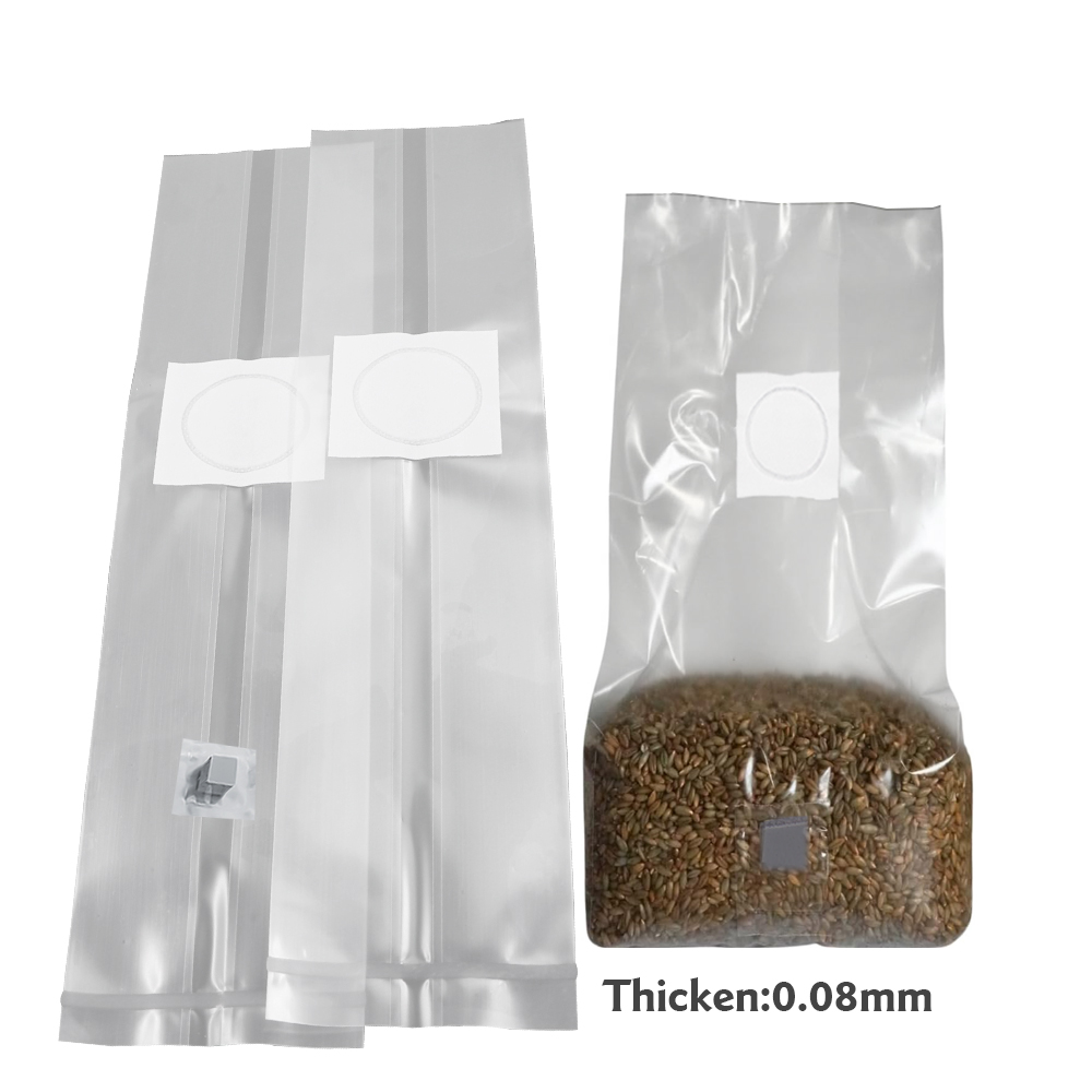 Mushroom Spawn Bag - 10개입 0.08mm 두께 PP 오토클레이브 가능한
