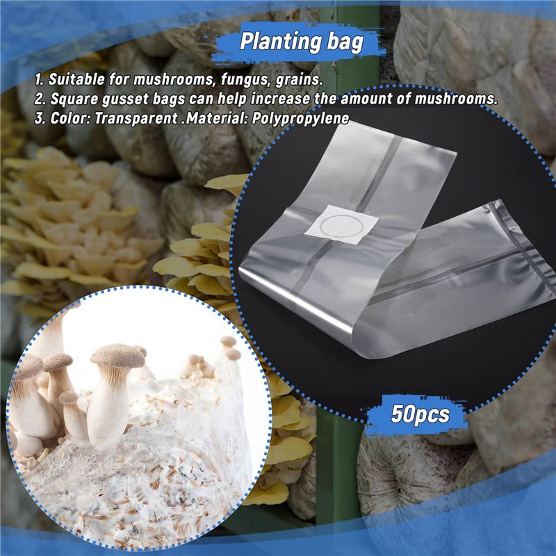 50개입 10X20인치 PVC 버섯 배양 가방, 고온용 - Mushroom Spawn Bag 리뷰 및 가격