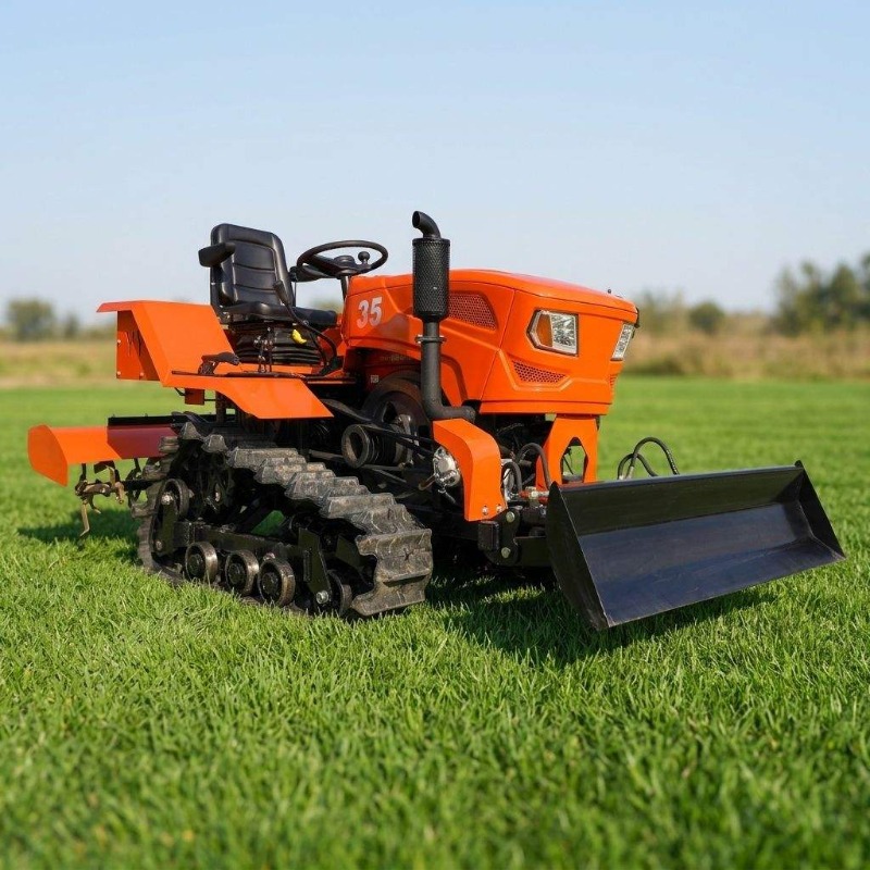 크롤러 4륜 구동 로터리 경운기 35HP 크롤러 트랙터 - Agriculture Farming Working 리뷰 및 가격