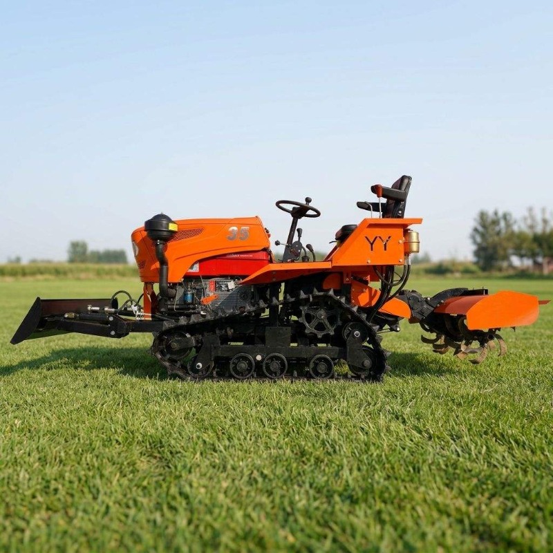 크롤러 4륜 구동 로터리 경운기 35HP 크롤러 트랙터 - Agriculture Farming Working 리뷰 및 가격